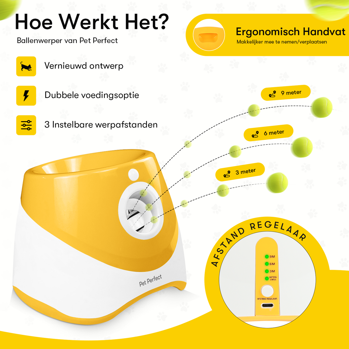 Gebruiksaanwijzingen automatische ballenwerper voor honden