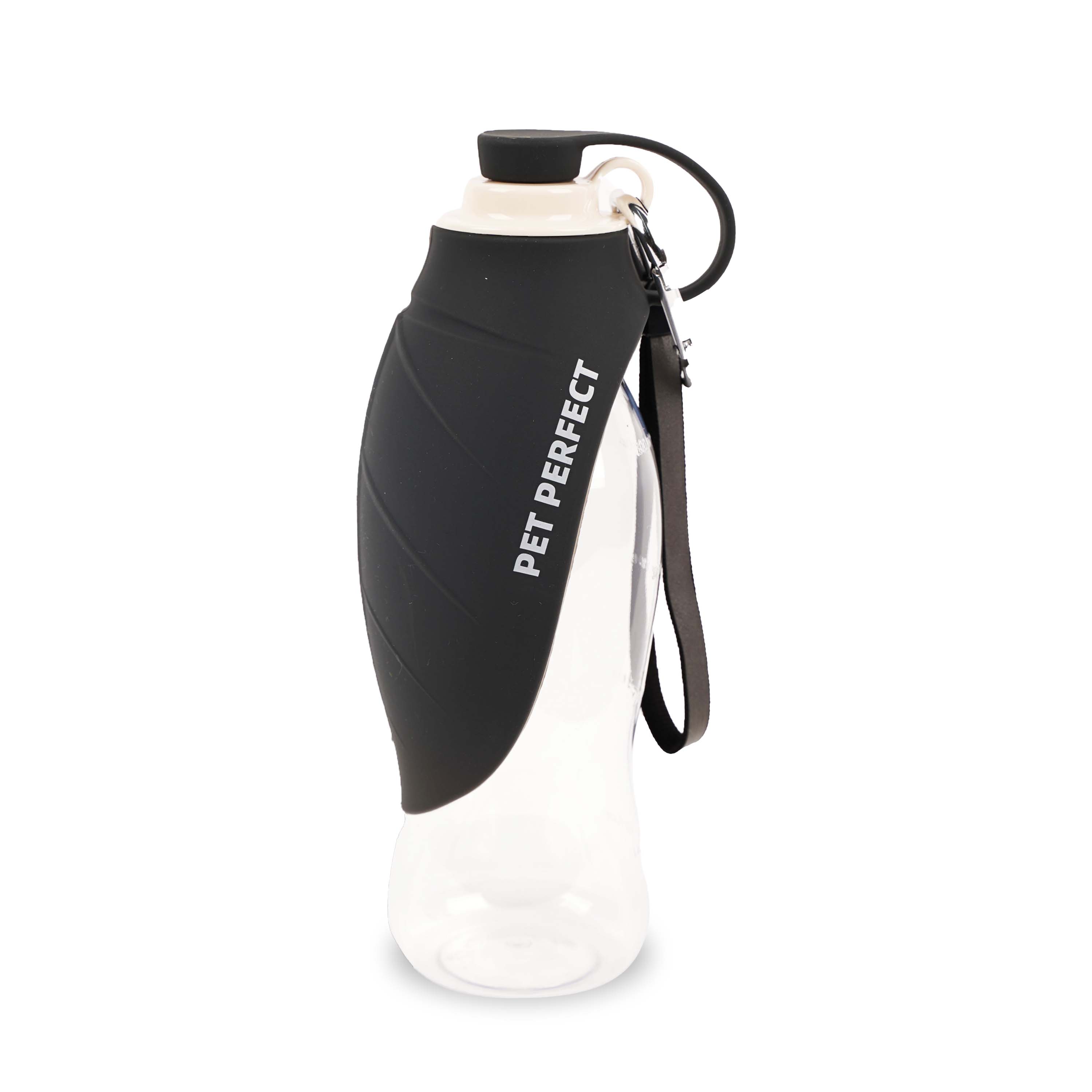 Drinkfles voor honden, 750 ml, 180 graden opvouwbaar, draagbaar, roestvrij staal, voor training, zwart, 1 Drinkfles voor honden, 750 ml, 180 graden opvouwbaar, draagbaar, roestvrij staal, voor training, zwart, 1