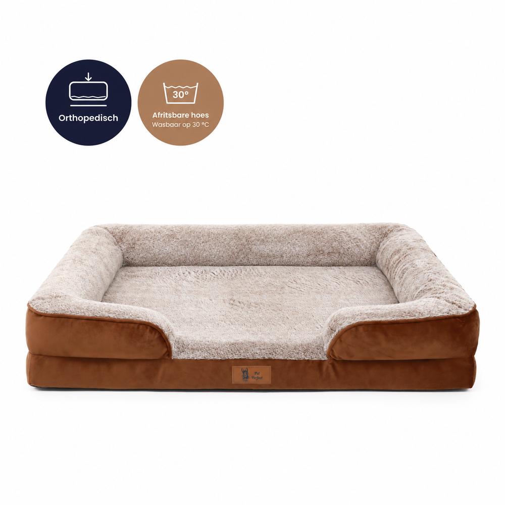 Pet Perfect Orthopedische Hondenmand - Model 3 - Cosy Bruin