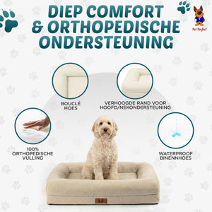 Pet Perfect Orthopedische Hondenmand - Model 2 - Bouclé Cover