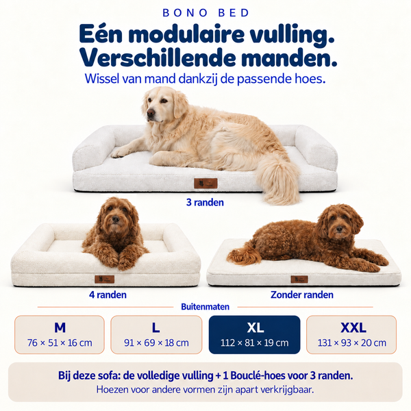 Pet Perfect BonoBed - Bouclé - 3 randen
