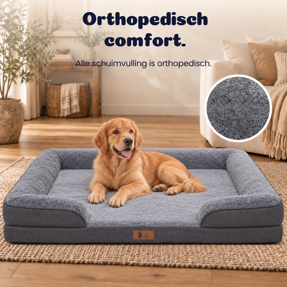 Pet Perfect Orthopedische Hondenmand - Model 3 - Cosy Antraciet