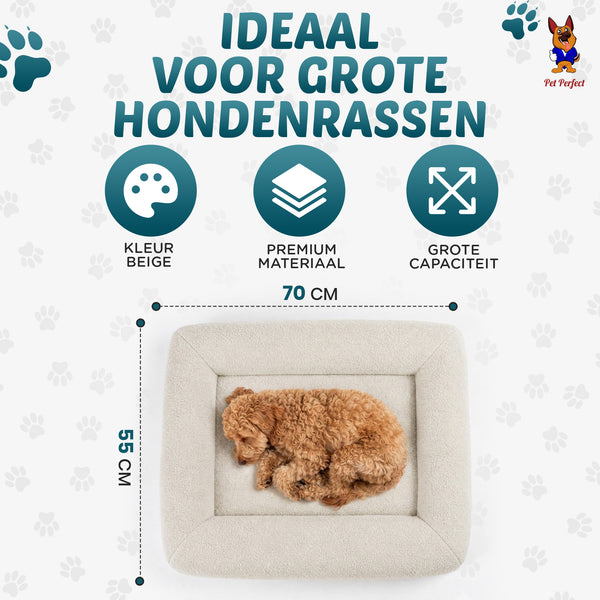 Pet Perfect Orthopedische Hondenmand - Model 2 - Bouclé Cover