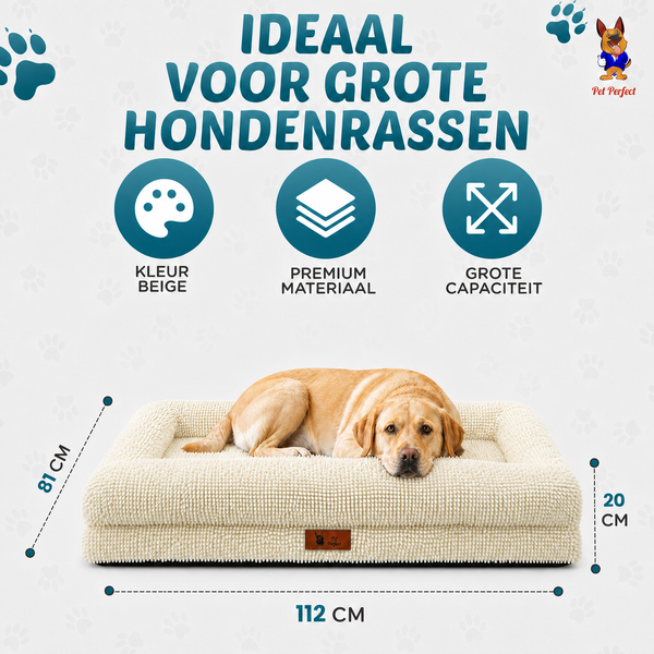 Pet Perfect Orthopedische Hondenmand - Model 2 - Rainy Cover