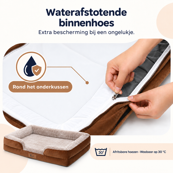 Pet Perfect Orthopedische Hondenmand - Model 3 - Cosy Bruin