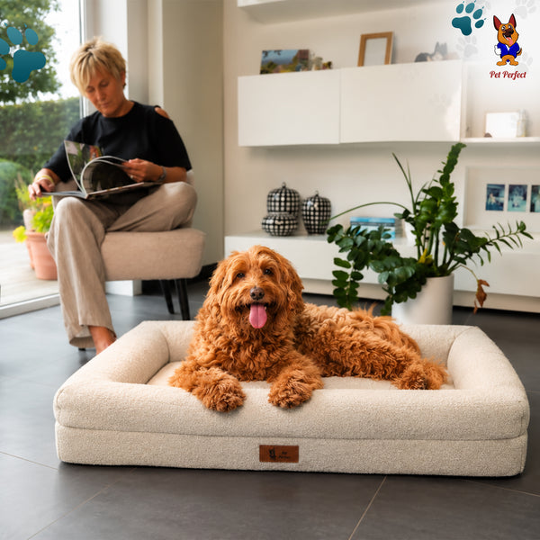 Pet Perfect Orthopedische Hondenmand - Model 2 - Bouclé Cover