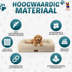 Pet Perfect Orthopedische Hondenmand - Model 2 - Bouclé Cover