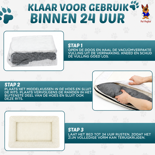 Pet Perfect Orthopedische Hondenmand - Model 2 - Rainy Cover