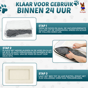 Pet Perfect Orthopedische Hondenmand - Model 2 - Bouclé Cover
