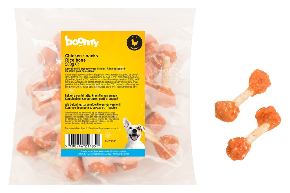 Kippensnack - Rijstbotten- 500 gram
