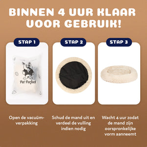 Pet Perfect Fluffy Donut Hondenmand - Rond - Wasbaar