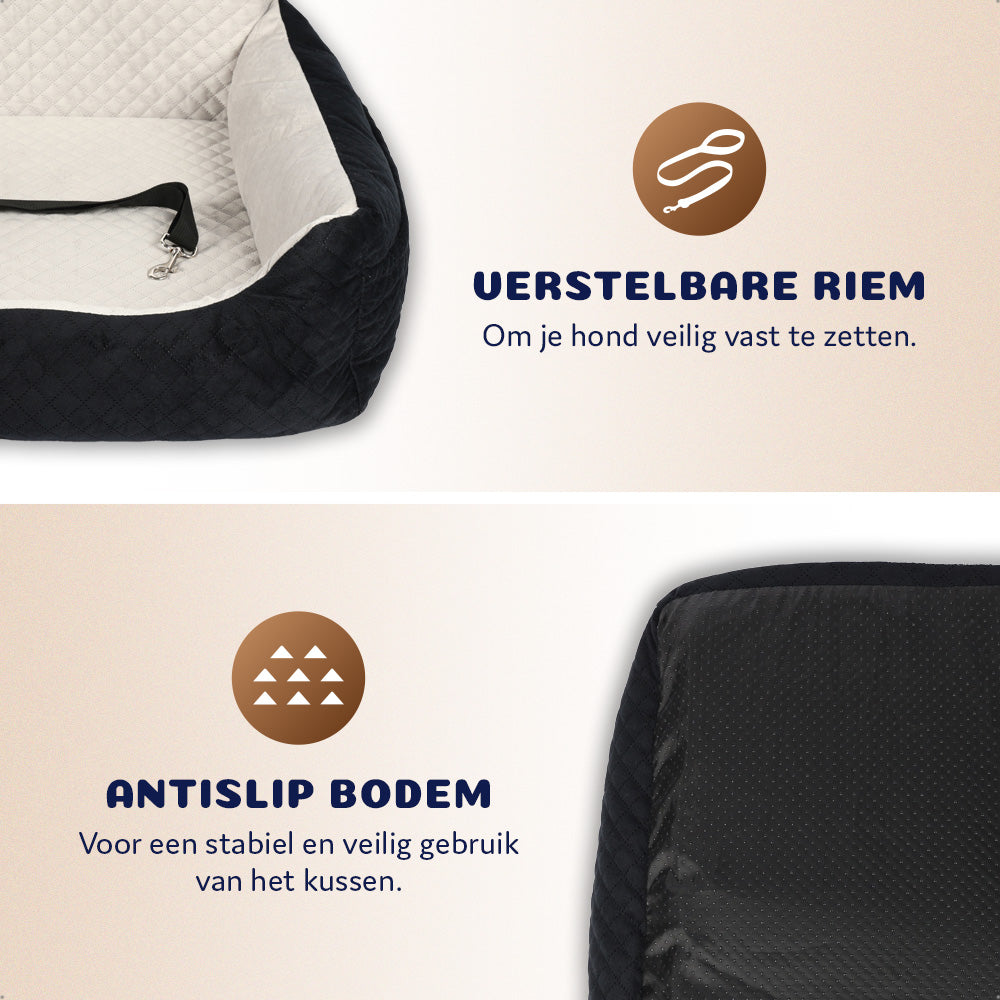 luxe autostoel hond met riem