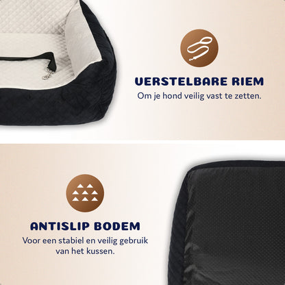 luxe autostoel hond met riem