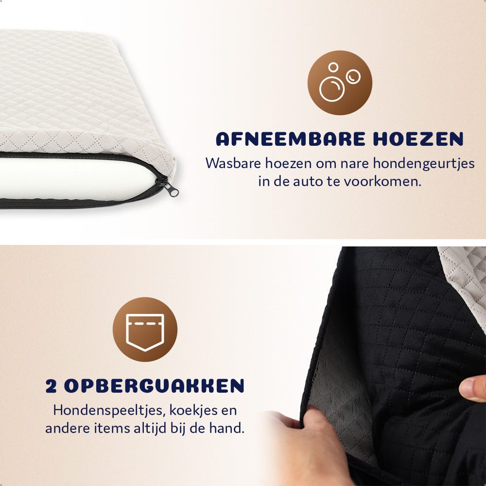 luxe autostoel hond met afritsbare hoes