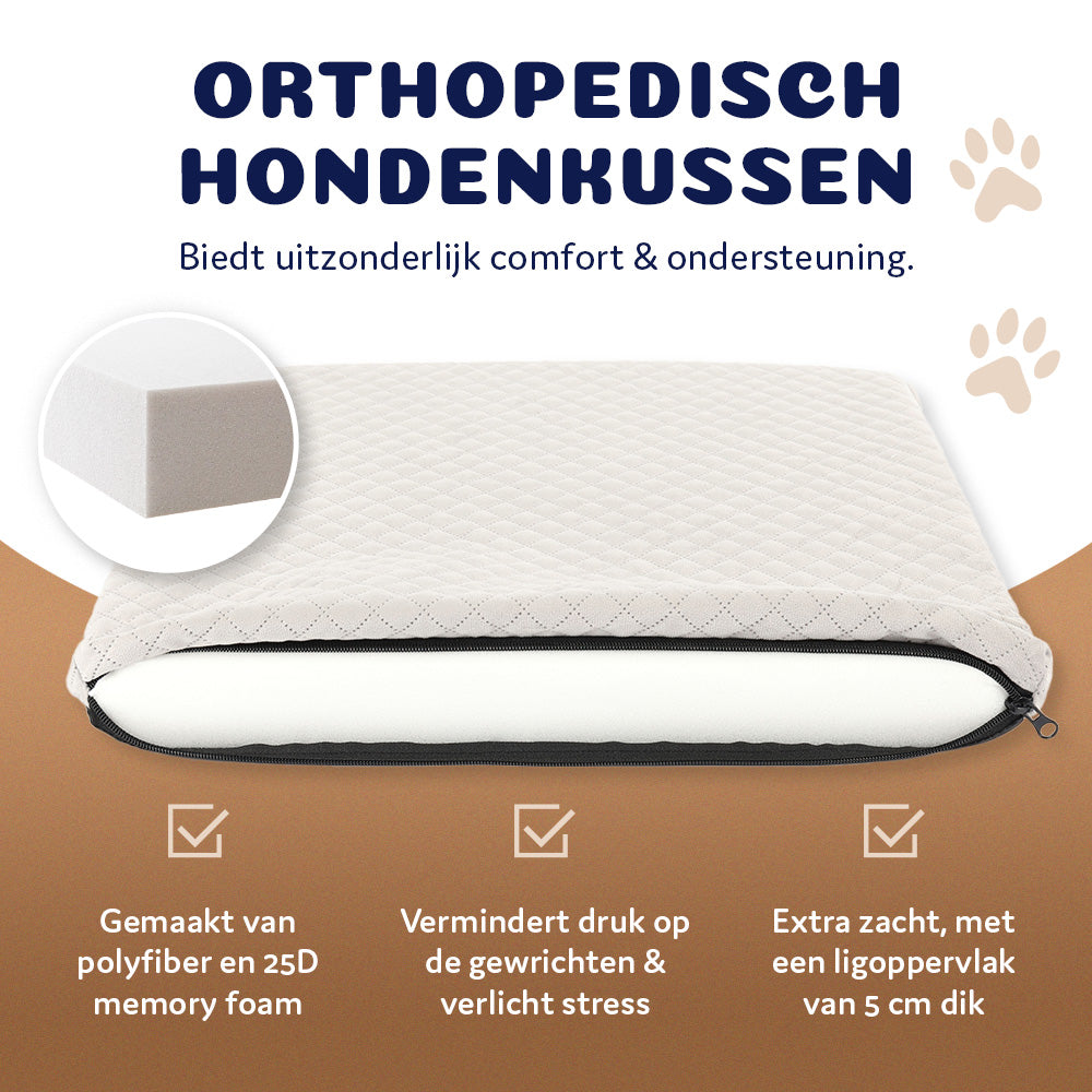 luxe autostoel hond met orthopedisch kussen