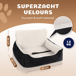 luxe autostoel hond met orthopedisch kussen
