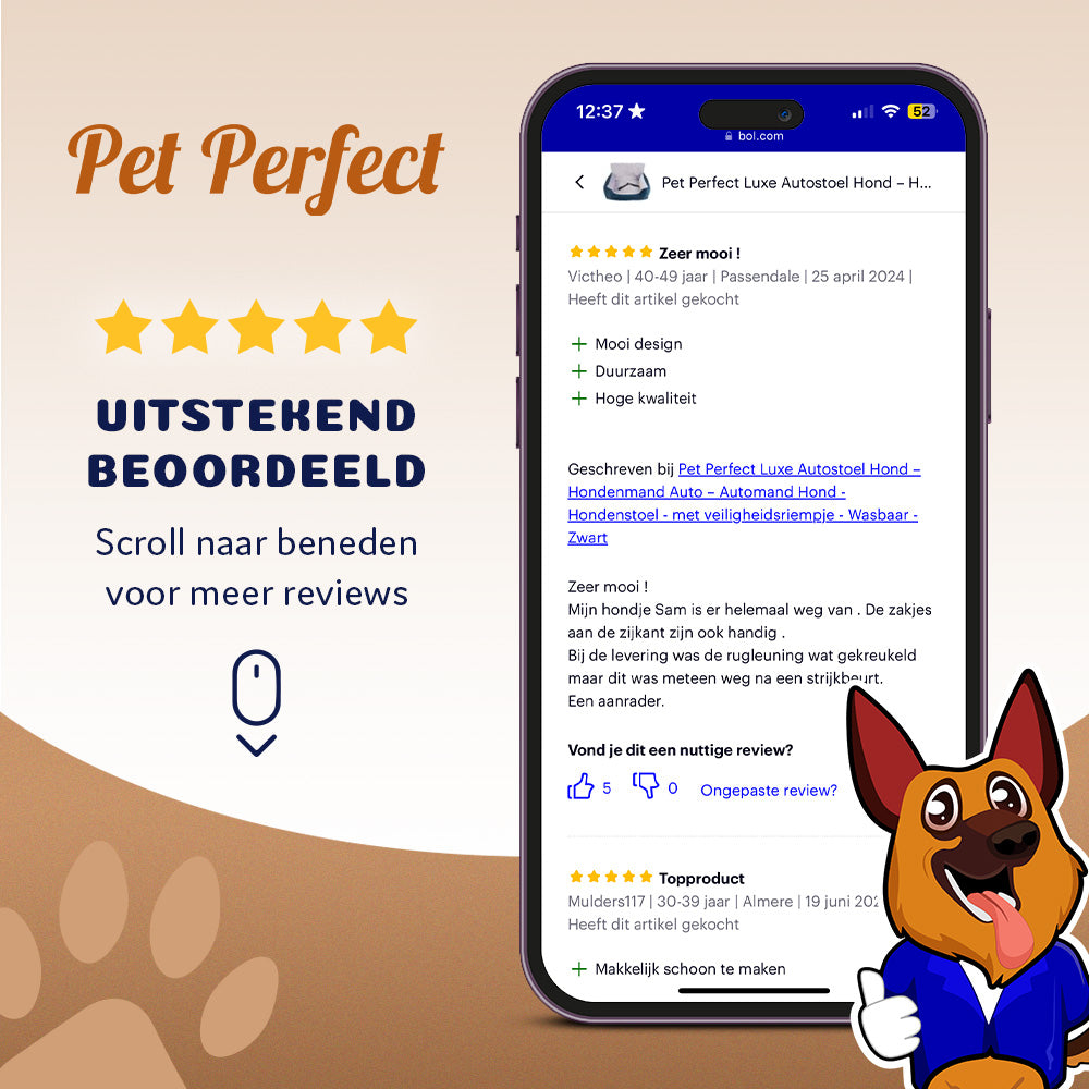 review luxe autostoel hond