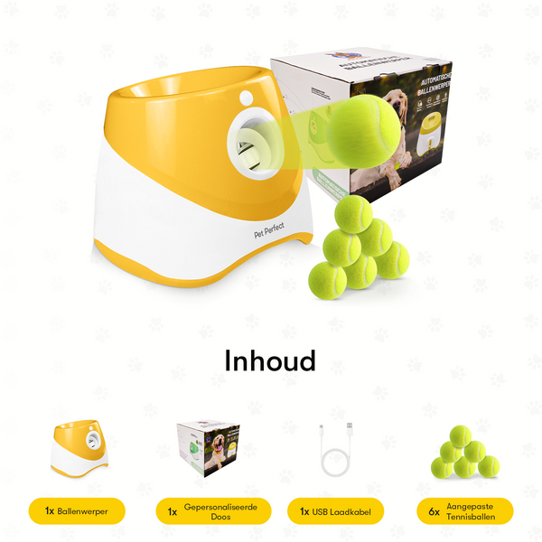 Inhoud Pet Perfect automatische ballenwerper