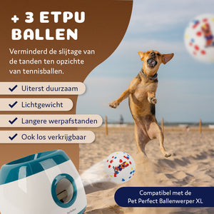 Pet Perfect ballenwerper hond veilige tennisballen
