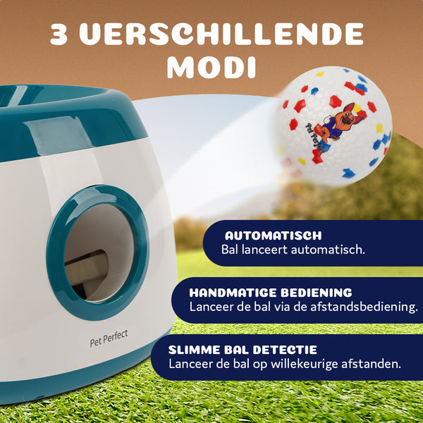 Pet Perfect automatische ballenwerper hond verschillende standen