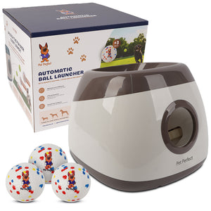 Pet Perfect automatische ballenwerper XL in het bruin