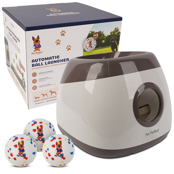 Pet Perfect automatische ballenwerper XL in het bruin
