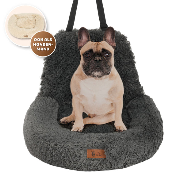 Pet Perfect Fluffy Autostoel Hond (2-in-1) - Hondenmand Auto - Orthopedisch