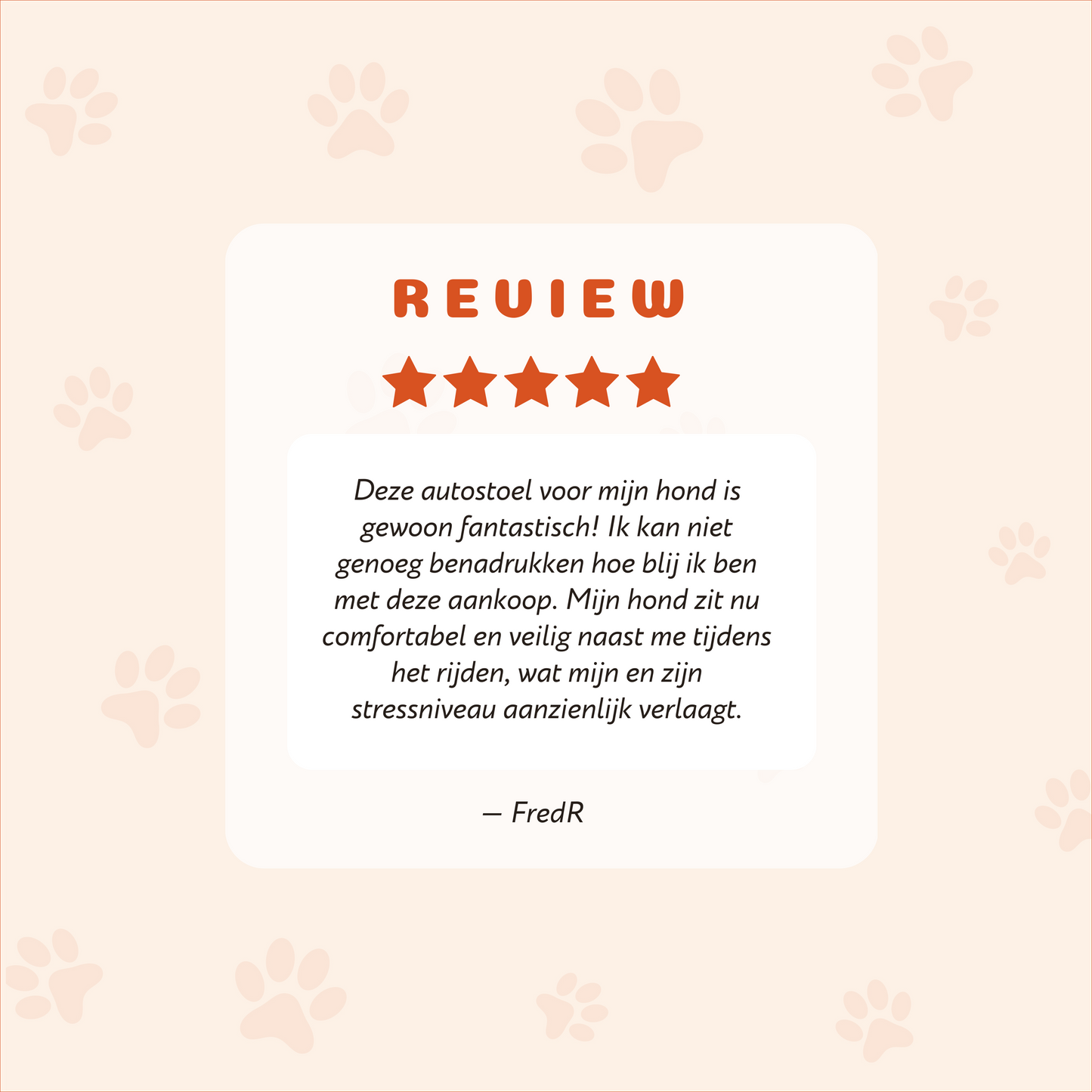 review auto hondenstoel