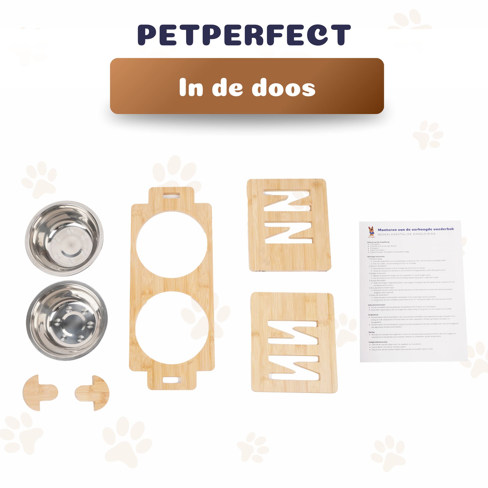 inhoud verhoogde voerbak hond Pet Perfect