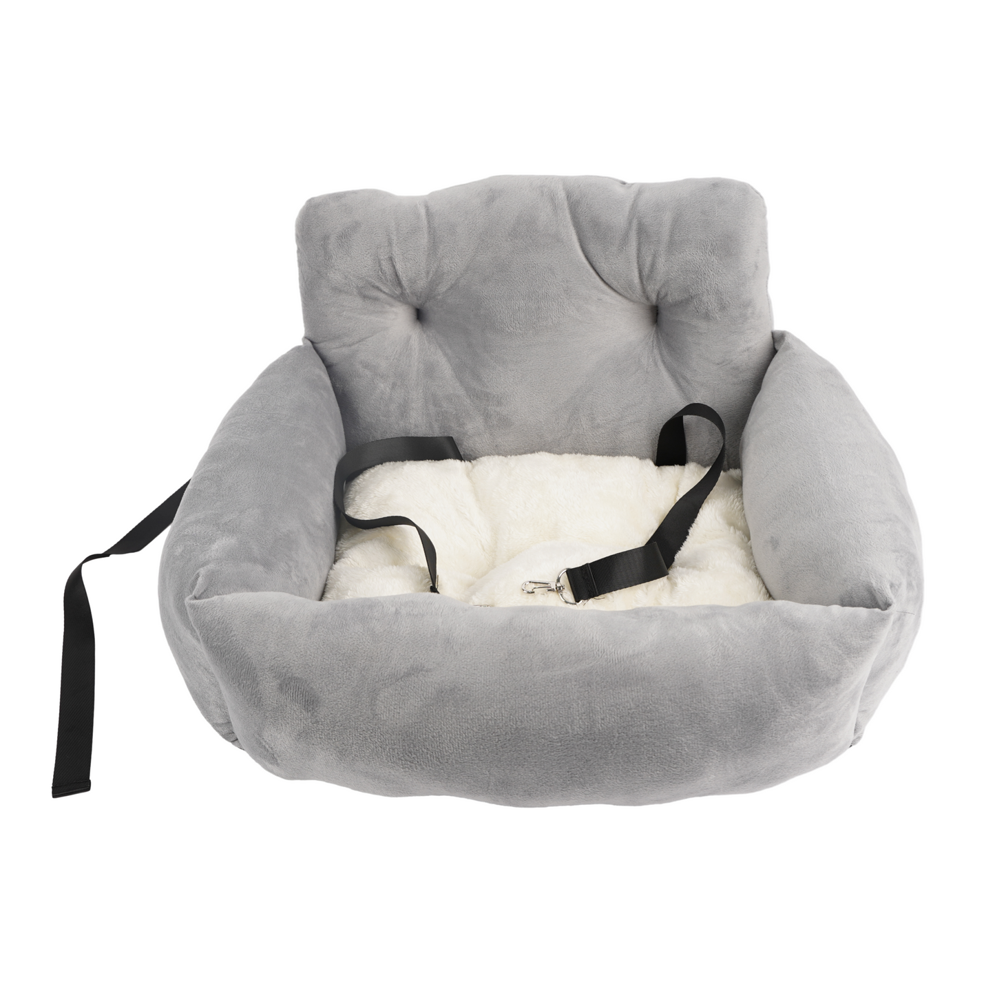 autostoel hond met riempjes