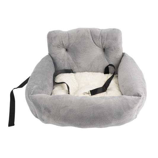 autostoel hond met riempjes