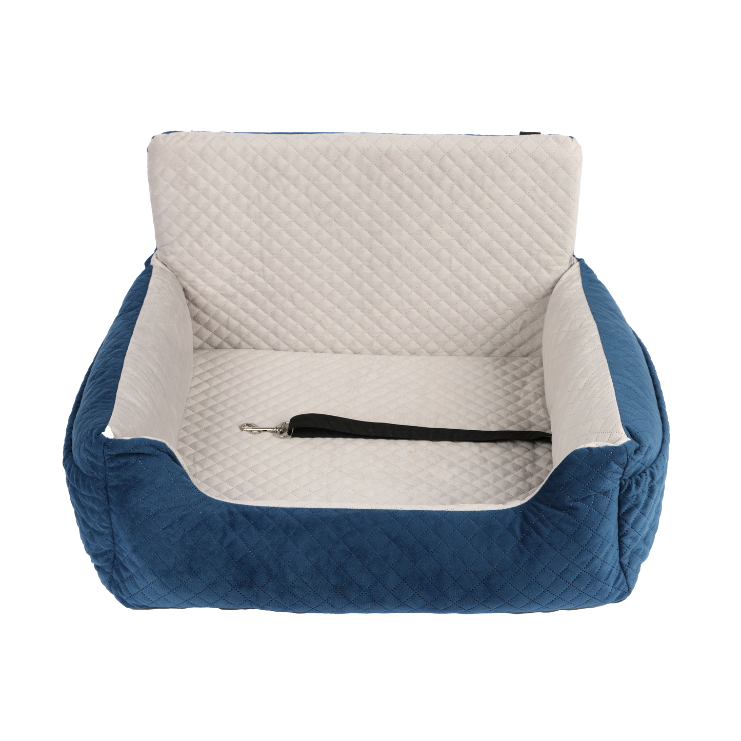 luxe autostoel hond in blauw